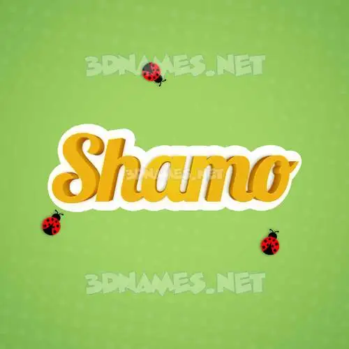 shamo in Ladybugs style - 3D name wallpaper shamo in Ladybugs style - 3D name wallpaper