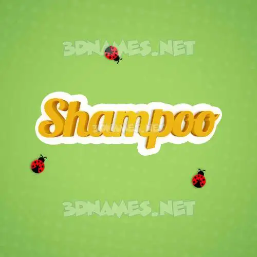 shampoo in Ladybugs style - 3D name wallpaper shampoo in Ladybugs style - 3D name wallpaper