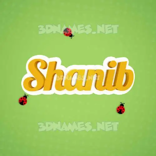 shanib in Ladybugs style - 3D name wallpaper