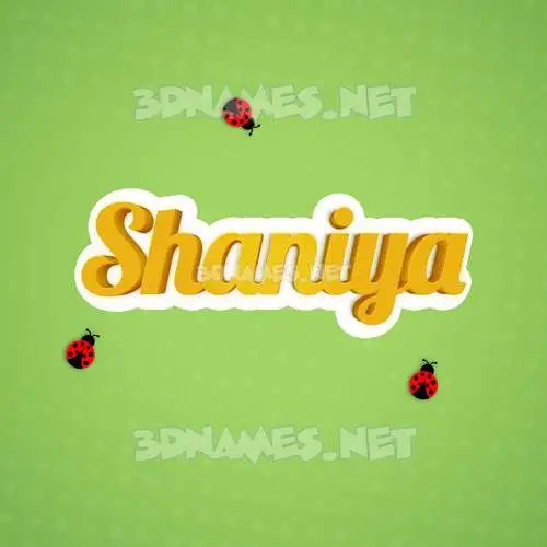 shaniya in Ladybugs style - 3D name wallpaper