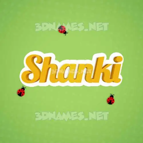 shanki in Ladybugs style - 3D name wallpaper