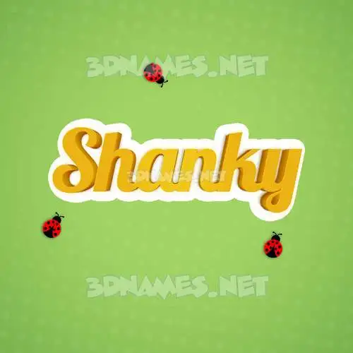 shanky in Ladybugs style - 3D name wallpaper