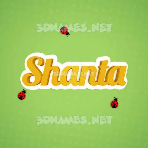 shanta in Ladybugs style - 3D name wallpaper shanta in Ladybugs style - 3D name wallpaper