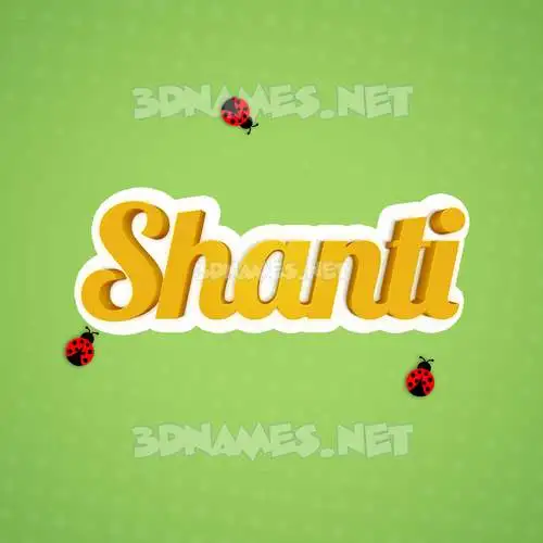 shanti in Ladybugs style - 3D name wallpaper