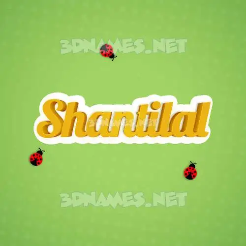 shantilal in Ladybugs style - 3D name wallpaper
