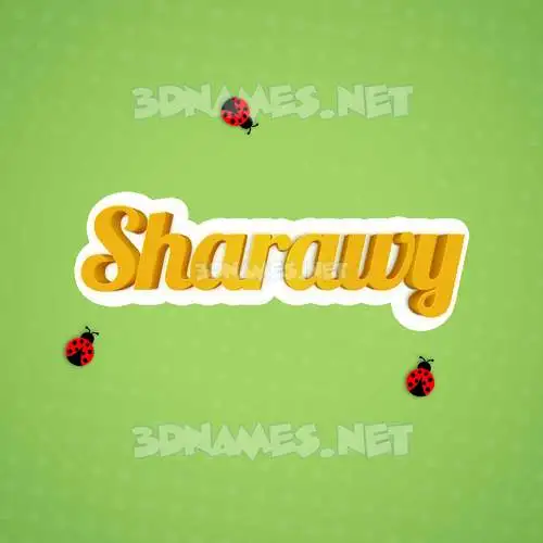 sharawy in Ladybugs style - 3D name wallpaper