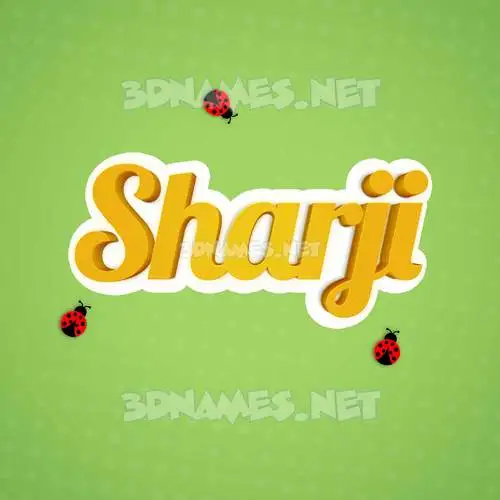 sharji in Ladybugs style - 3D name wallpaper sharji in Ladybugs style - 3D name wallpaper