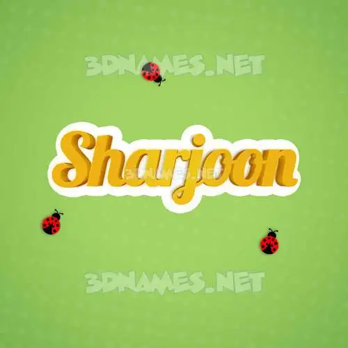 sharjoon in Ladybugs style - 3D name wallpaper