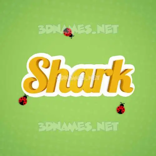 shark in Ladybugs style - 3D name wallpaper