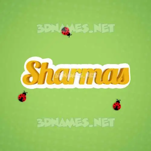 sharmas in Ladybugs style - 3D name wallpaper sharmas in Ladybugs style - 3D name wallpaper