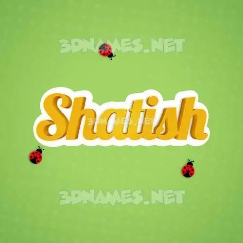 shatish in Ladybugs style - 3D name wallpaper
