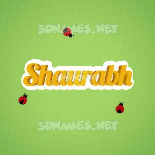shaurabh in Ladybugs style - 3D name wallpaper