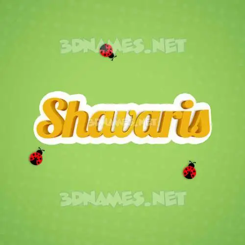 shavaris in Ladybugs style - 3D name wallpaper
