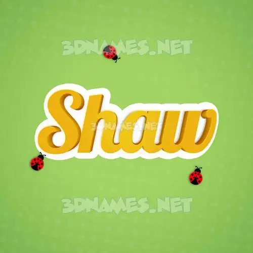 shaw in Ladybugs style - 3D name wallpaper