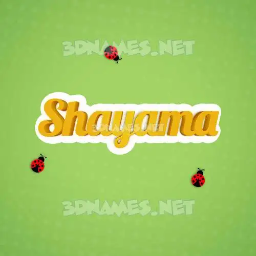 shayama in Ladybugs style - 3D name wallpaper