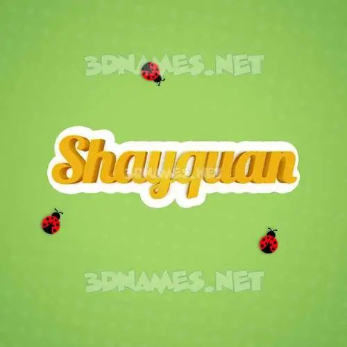 shayquan in Ladybugs style - 3D name wallpaper shayquan in Ladybugs style - 3D name wallpaper