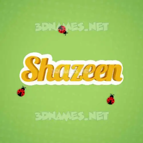 shazeen in Ladybugs style - 3D name wallpaper shazeen in Ladybugs style - 3D name wallpaper