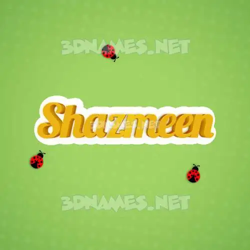 shazmeen in Ladybugs style - 3D name wallpaper