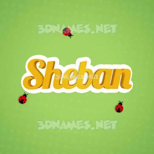 sheban in Ladybugs style - 3D name wallpaper