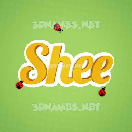 shee in Ladybugs style - 3D name wallpaper shee in Ladybugs style - 3D name wallpaper