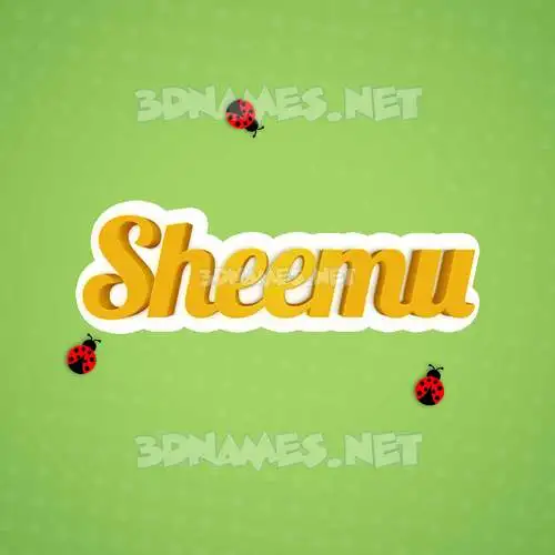 sheemu in Ladybugs style - 3D name wallpaper sheemu in Ladybugs style - 3D name wallpaper