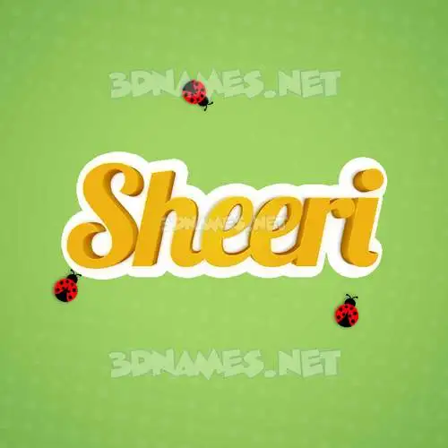 sheeri in Ladybugs style - 3D name wallpaper