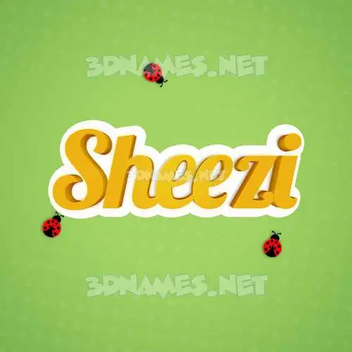 sheezi in Ladybugs style - 3D name wallpaper