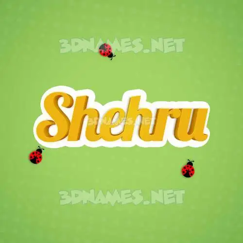 shehru in Ladybugs style - 3D name wallpaper
