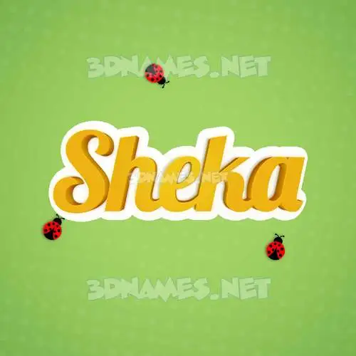 sheka in Ladybugs style - 3D name wallpaper sheka in Ladybugs style - 3D name wallpaper