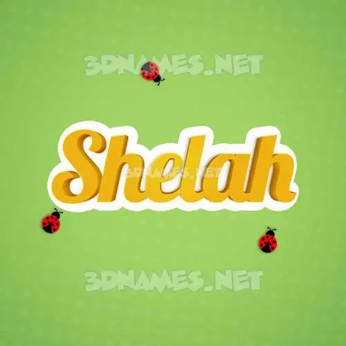 shelah in Ladybugs style - 3D name wallpaper