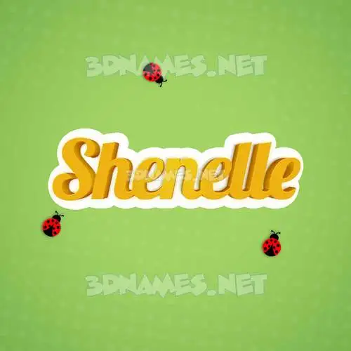 shenelle in Ladybugs style - 3D name wallpaper