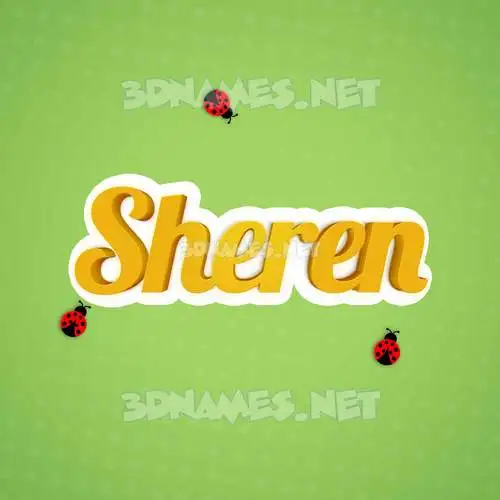 sheren in Ladybugs style - 3D name wallpaper