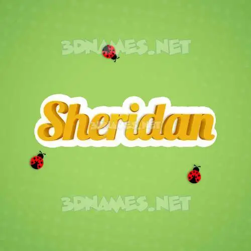 sheridan in Ladybugs style - 3D name wallpaper sheridan in Ladybugs style - 3D name wallpaper