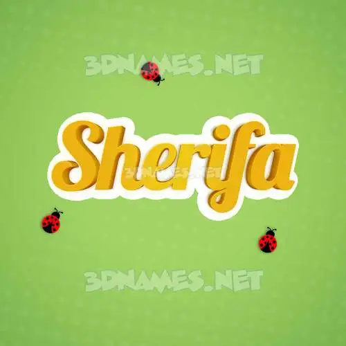 sherifa in Ladybugs style - 3D name wallpaper sherifa in Ladybugs style - 3D name wallpaper