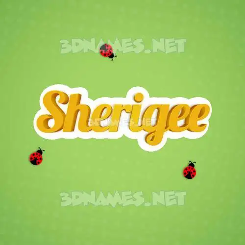sherigee in Ladybugs style - 3D name wallpaper