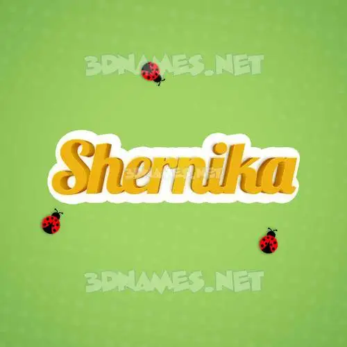 shernika in Ladybugs style - 3D name wallpaper shernika in Ladybugs style - 3D name wallpaper