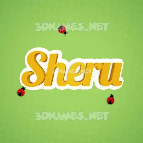 sheru in Ladybugs style - 3D name wallpaper sheru in Ladybugs style - 3D name wallpaper