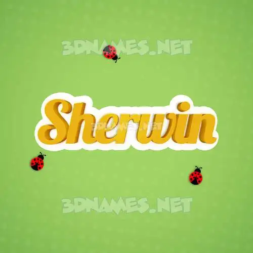 sherwin in Ladybugs style - 3D name wallpaper sherwin in Ladybugs style - 3D name wallpaper