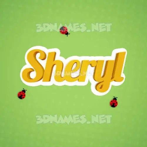sheryl in Ladybugs style - 3D name wallpaper
