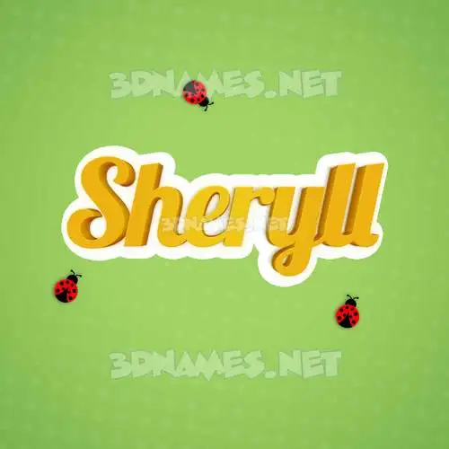 sheryll in Ladybugs style - 3D name wallpaper sheryll in Ladybugs style - 3D name wallpaper