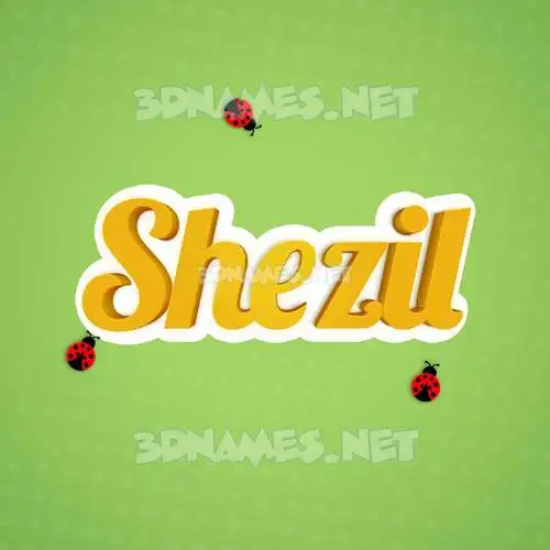 shezil in Ladybugs style - 3D name wallpaper