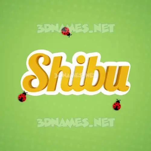 shibu in Ladybugs style - 3D name wallpaper