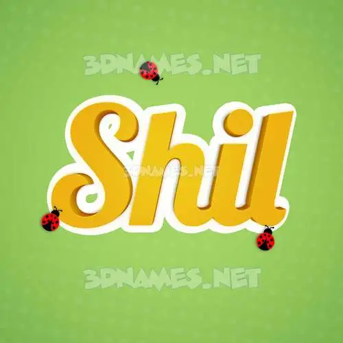shil in Ladybugs style - 3D name wallpaper shil in Ladybugs style - 3D name wallpaper
