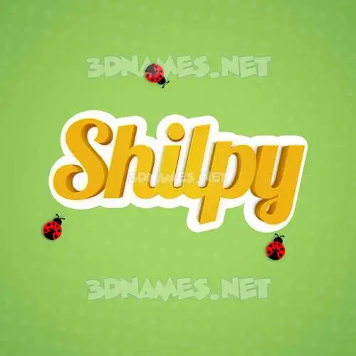shilpy in Ladybugs style - 3D name wallpaper