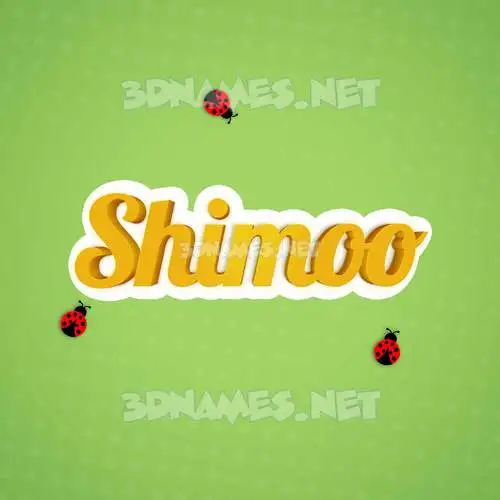 shimoo in Ladybugs style - 3D name wallpaper shimoo in Ladybugs style - 3D name wallpaper