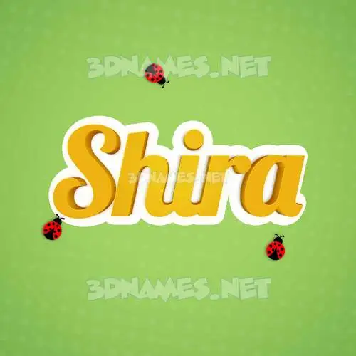 shira in Ladybugs style - 3D name wallpaper