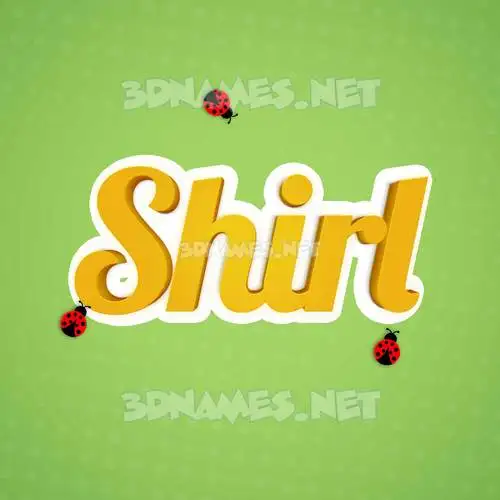 shirl in Ladybugs style - 3D name wallpaper