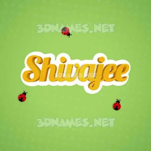 shivajee in Ladybugs style - 3D name wallpaper