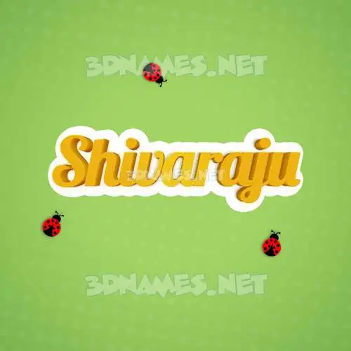 shivaraju in Ladybugs style - 3D name wallpaper