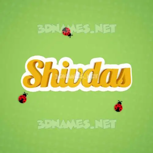 shivdas in Ladybugs style - 3D name wallpaper